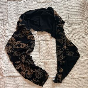 Citiknit Black and Gold Abstract Scarf / Shawl
